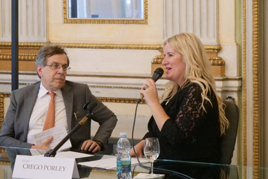 Un momento dell'incontro con il prefetto Renato Saccone, il rettore Elio Franzini, Verónica Crego Porley, Console generale dell’Uruguay a Milano