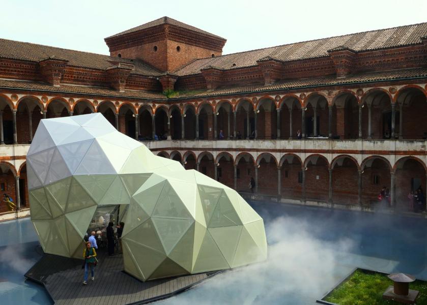 Le installazioni della mostra-evento "Cross Vision" di INTERNI all'Università Statale di Milano