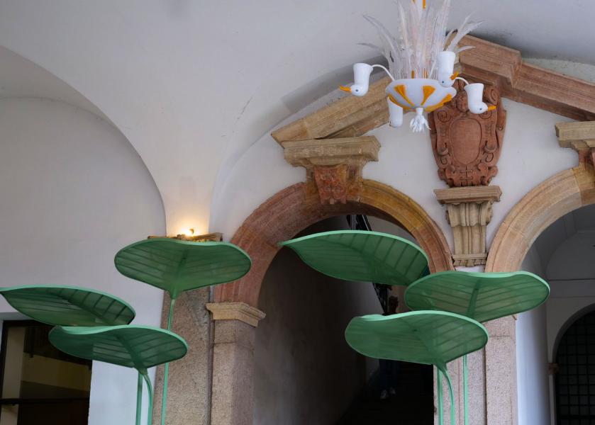 Le installazioni della mostra-evento "Cross Vision" di INTERNI all'Università Statale di Milano