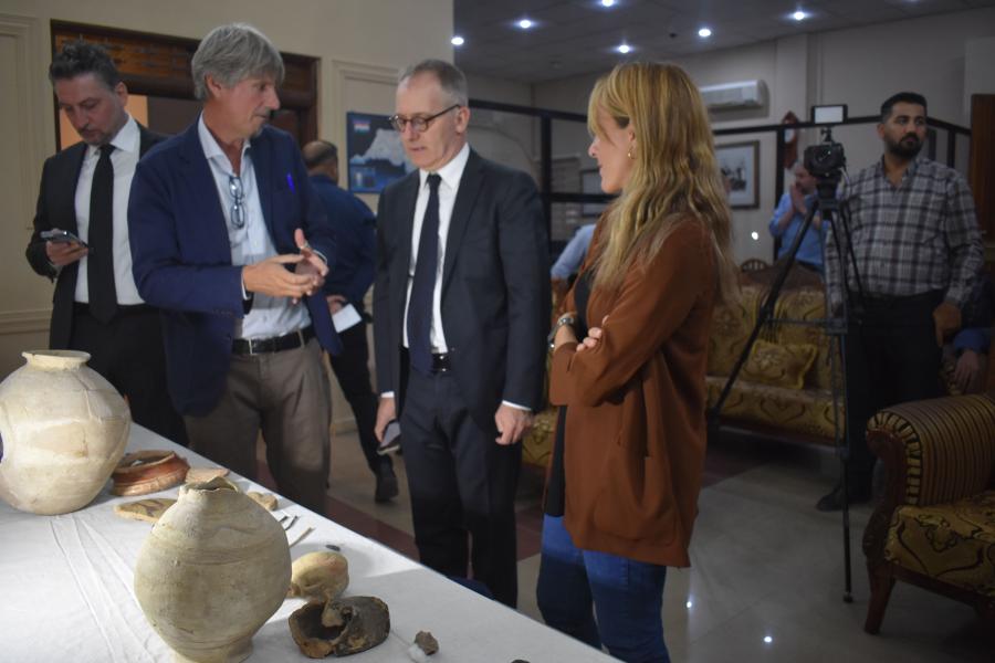 La visita con l’Ambasciatore Italiano in Iraq, Maurizio Greganti, e il professor Luca Peyronel al Museo delle Civiltà di Erbil